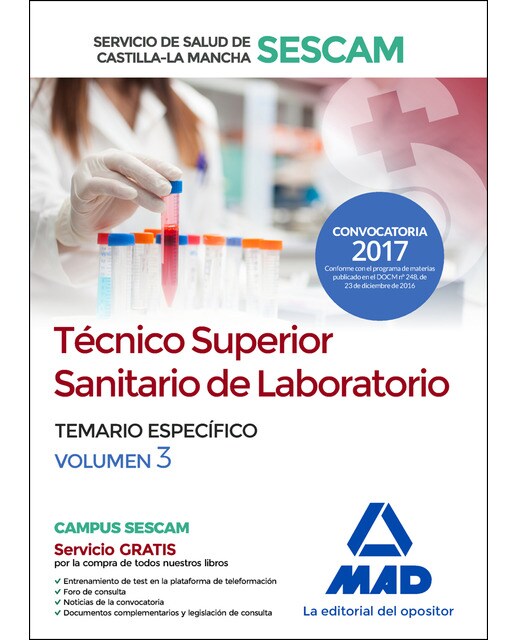 Técnico superior sanitario de laboratorio del servicio de salud de castilla-la mancha