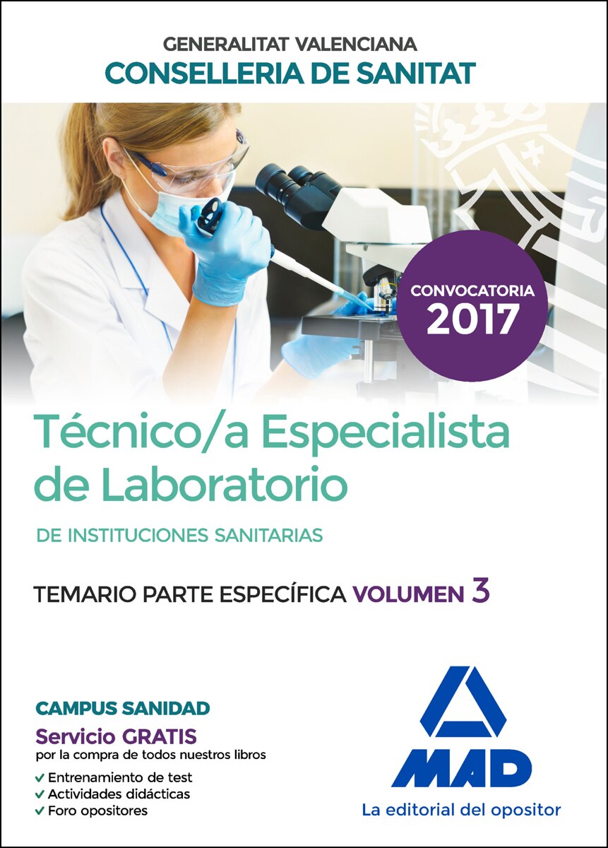 Técnico-a especialista de laboratorio de instituciones sanitarias de la conselleria de sanitat de la generalitat valenciana. Temar