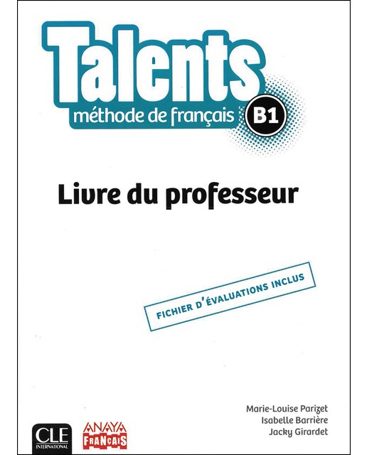 Talents, livre de professeur b1 1