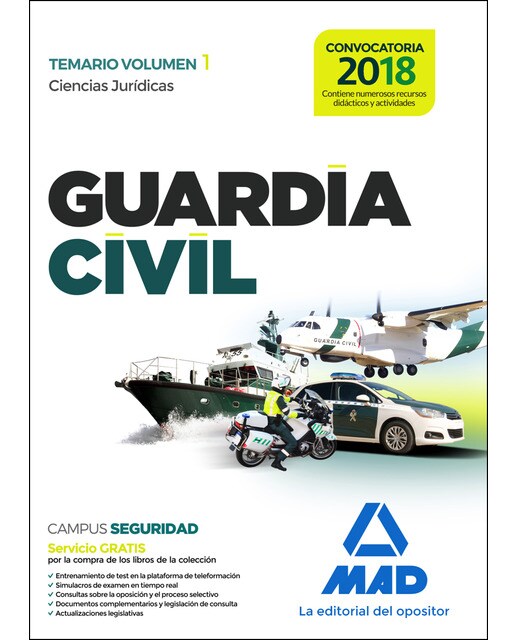 Guardia civil temario para la preparación de oposición. Ciencias jurídicas volumen 1