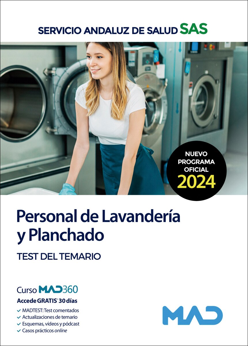 Personal de Lavandería y Planchado del Servicio Andaluz de Salud.. Test del temario  (Tapa blanda) 1
