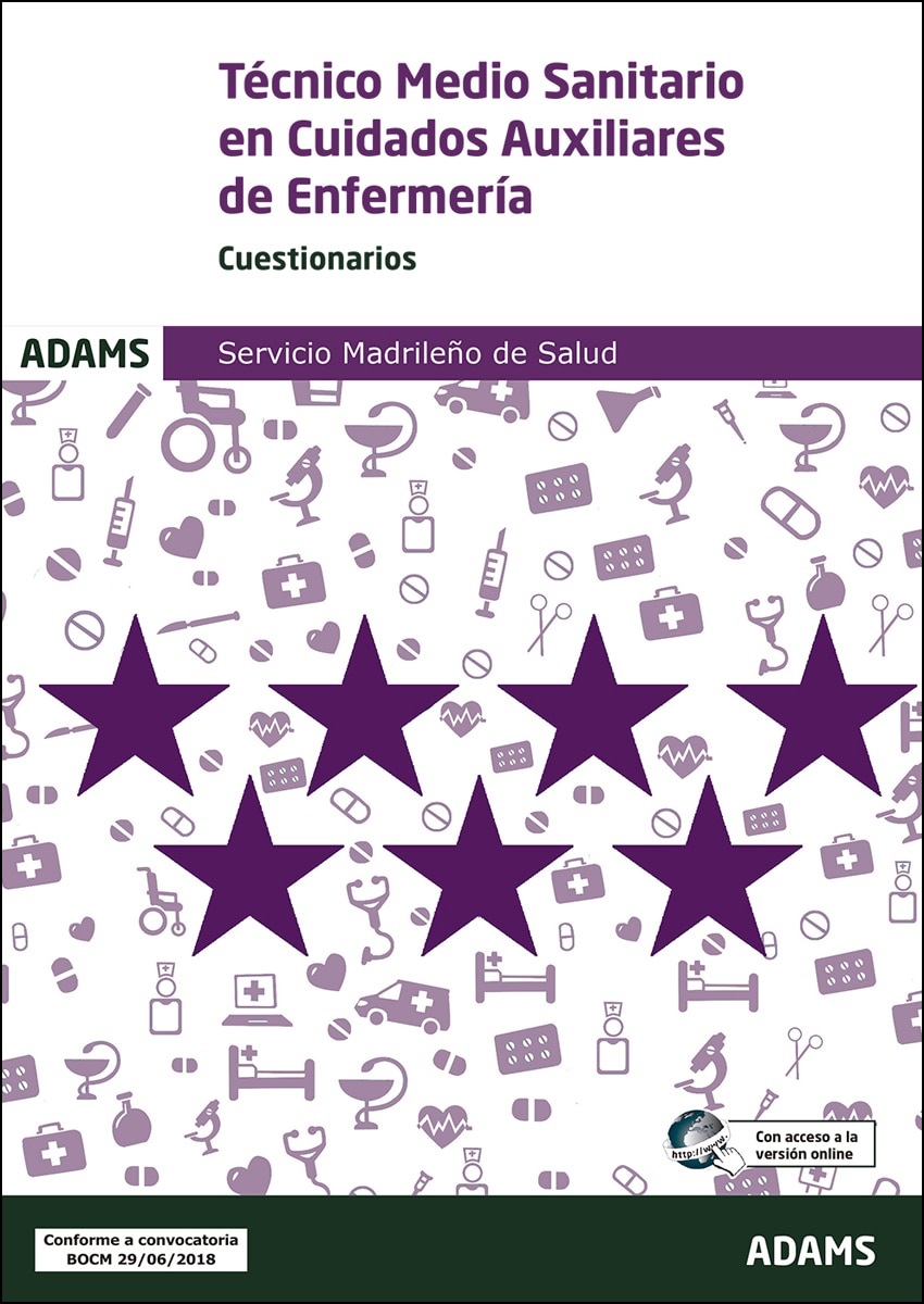 Cuestionarios técnico medio sanitario en cuidados auxiliares de enfermería servicio madrileño de salud