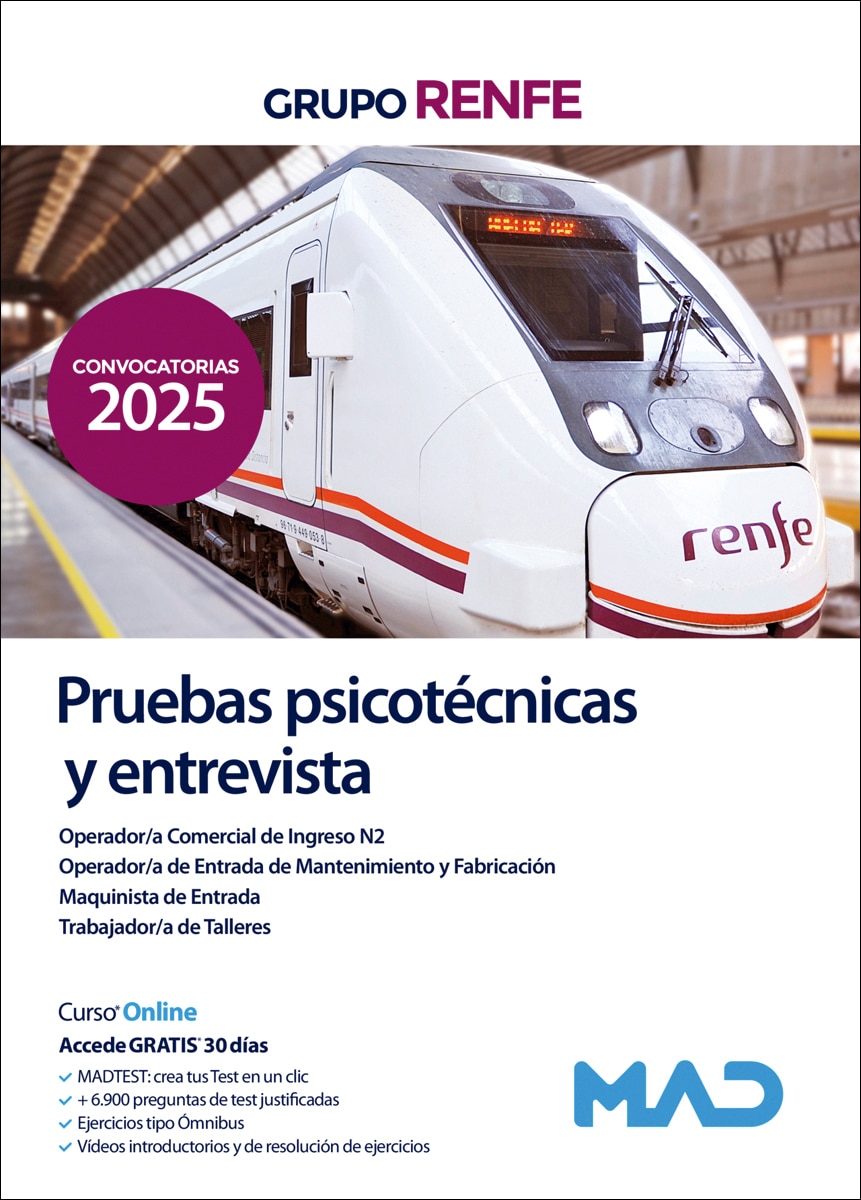 Imagen 0 de Pruebas psicotécnicas y entrevista. . Grupo Renfe (Tapa blanda)