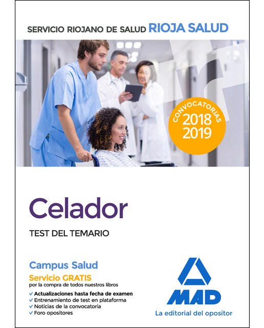 Celadores del servicio riojano de salud. Test del temario