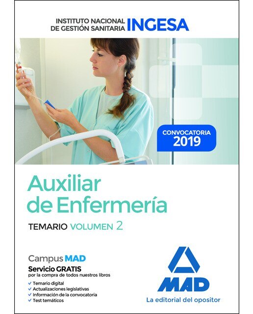 Auxiliar de enfermería del instituto nacional de gestión sanitaria