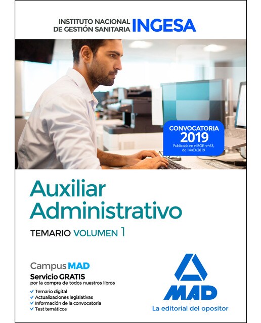 Auxiliar administrativo ingesa vol 1