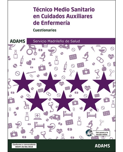 Cuestionarios técnico medio sanitario en cuidados auxiliares de enfermería servicio madrileño de salud