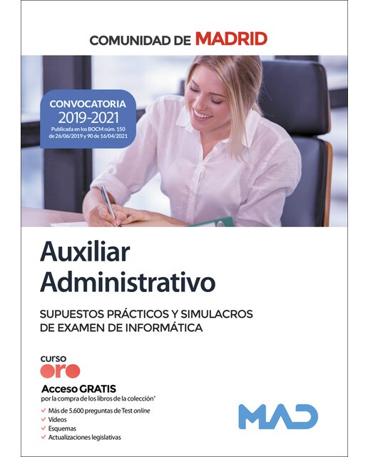 Auxiliar administrativo de la comunidad de Madrid. Supuestos prácticos y simulacros de examen de informática