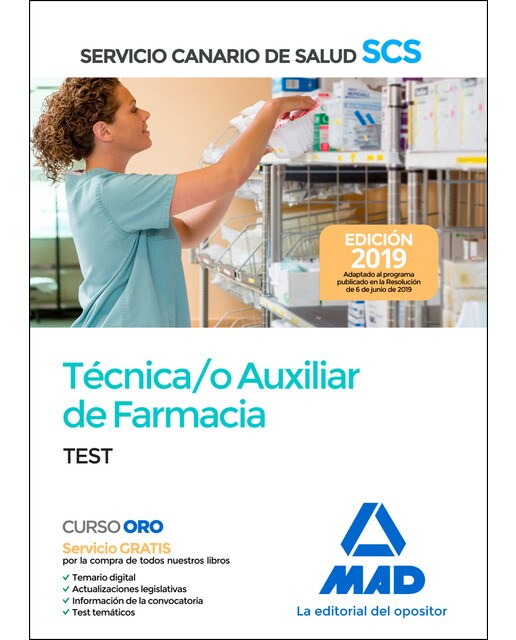 Técnica-o auxiliar de farmacia del servicio canario de salud. Test