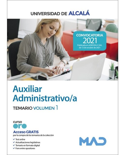 Auxiliar administrativo de la universidad de alcalá. Temario volumen 1