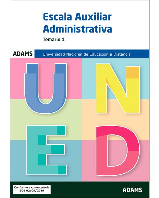 Imagen 0 de Temario 1 auxiliares administrativos universidad nacional de educación a distancia (uned) (Tapa blanda)