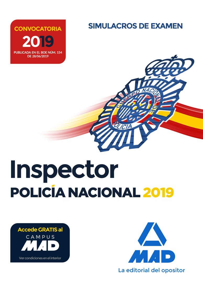 Inspector-a de Policía Nacional. Simulacros de examen