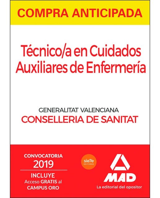 Paquete ahorro técnico-a en cuidados auxiliares de enfermería de instituciones sanitarias de la conselleria de sanitat de la gener