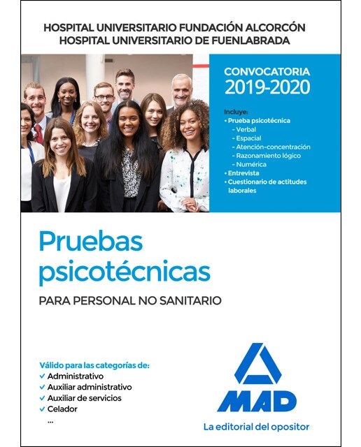 Hospital universitario fundación de alcorcón y hospital universitario de fuenlabrada. Pruebas psicotécnicas para personal no sanit