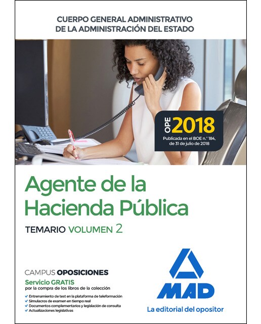 Agentes de la hacienda pública cuerpo general administrativo de la administración del estado. Temario volumen 2