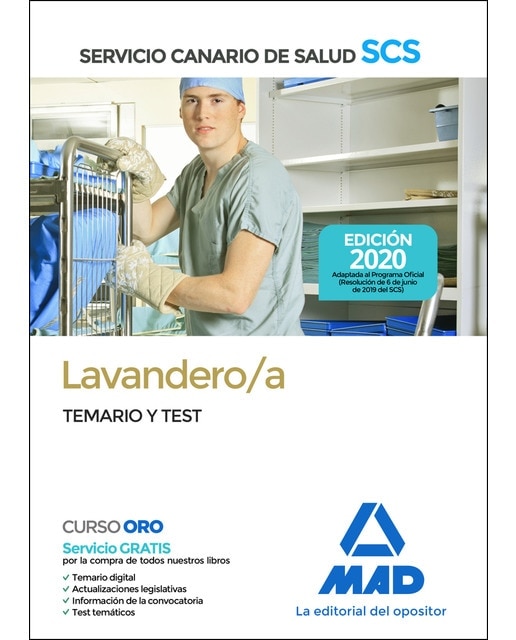 Lavandero-a del servicio canario de salud. Temario y test
