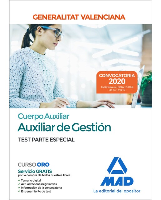 Cuerpo auxiliar de la generalitat valenciana . Test parte especial