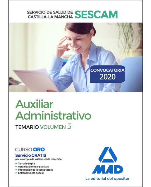Auxiliar Administrativo del Servicio de Salud de Castilla-La Mancha . Temario volumen 3