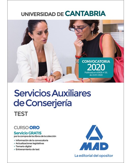 Servicios auxiliares de conserjería de la universidad de cantabria. Test