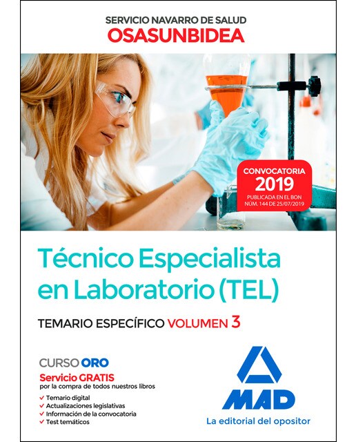 Técnico especialista en laboratorio del servicio navarro de salud-osasunbidea. Temario específico volumen 3