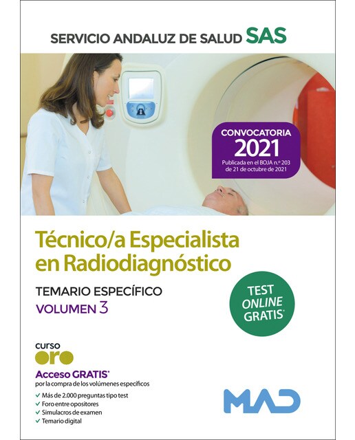 Técnico-a especialista en radiodiagnóstico del servicio extremeño de salud . Temario específico volumen 3