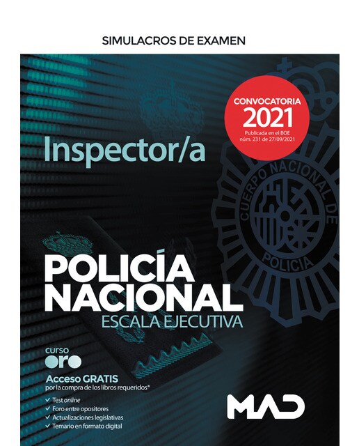 Inspector-a de Policía Nacional. Simulacros de examen