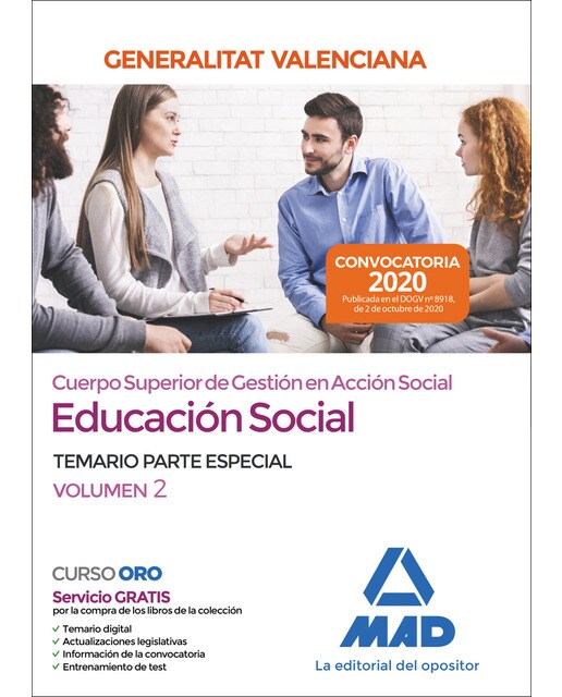 Cuerpo superior de gestión en acción social de la Administración de la Generalitat Valenciana, escala Educación Social. Parte especial