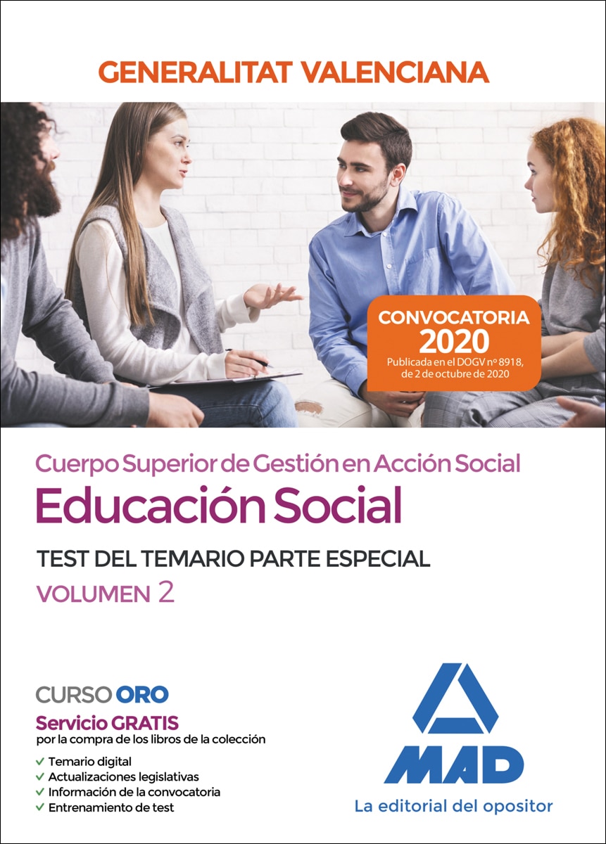 Cuerpo superior de gestión en acción social de la Administración de la Generalitat Valenciana, escala Educación Social. Parte especial