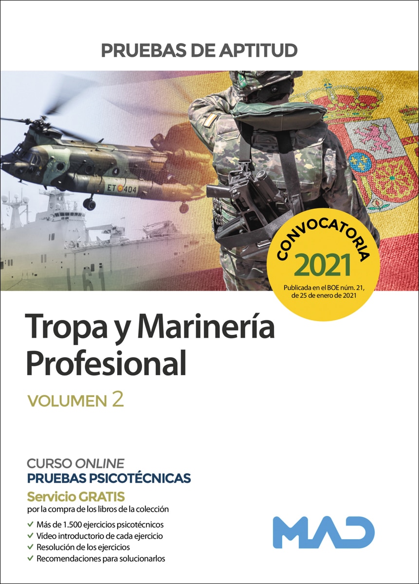 Pruebas de aptitud para el acceso a tropa y marinería profesional. Volumen 2