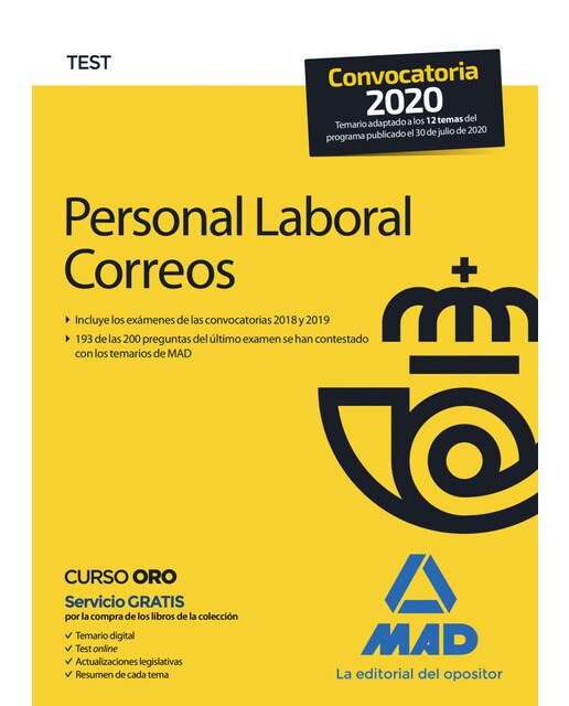 Personal laboral de correos y telégrafos. Test