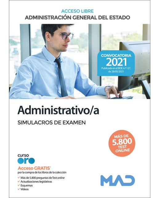 Administrativo de la administración general del estado . Simulacros de examen