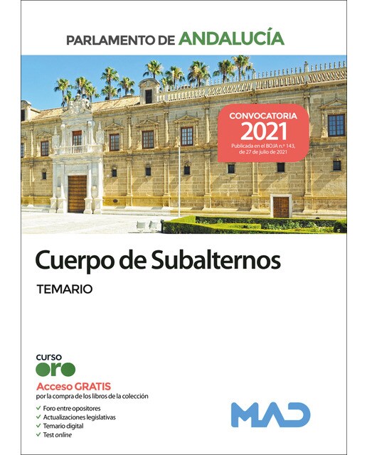 Cuerpo de subalternos del parlamento de andaLucía. Temario