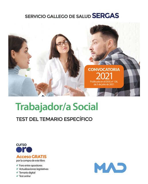 Trabajador social del servicio madrileño de salud. Test del temario 1