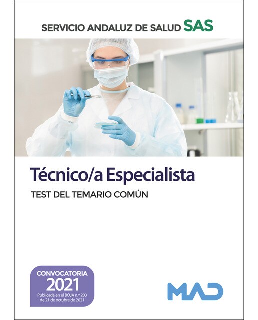 Técnico-a especialista del servicio andaluz de salud. Test del temario común
