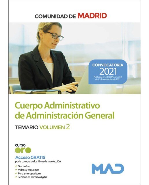 Cuerpo administrativo de administración general de la comunidad de madrid. Temario volumen 2