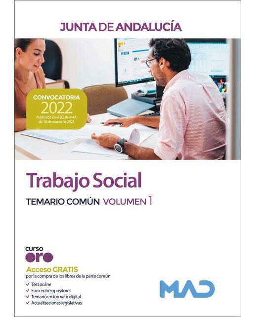 Trabajo social de la junta de andalucía. Temario común volumen 1