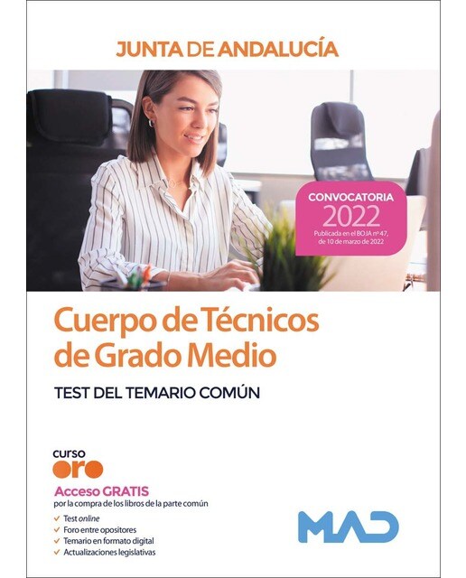 Cuerpo de técnicos de grado medio de la junta de andalucía. Test del temario común