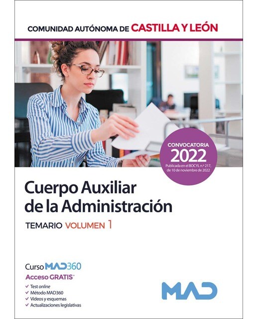 Aux admon c.A.Castilla y leon temario vol 1