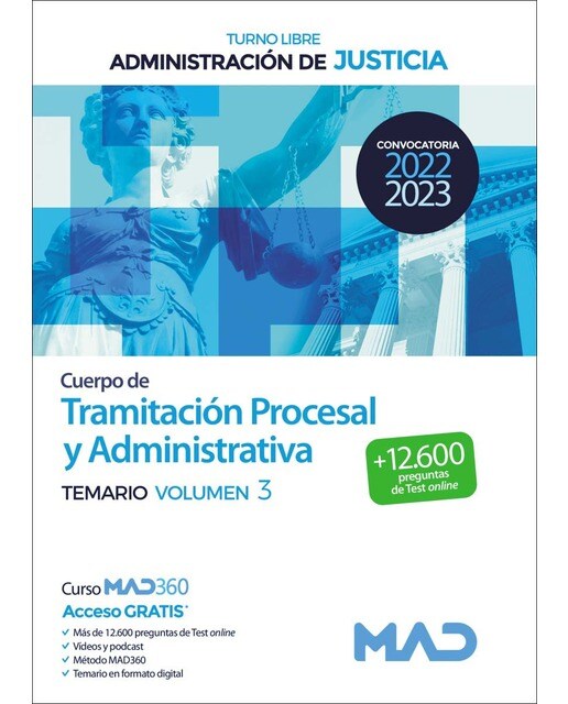 Cuerpo de Tramitación Procesal y Administrativa de la Administración de Justicia . Tem VOL 3