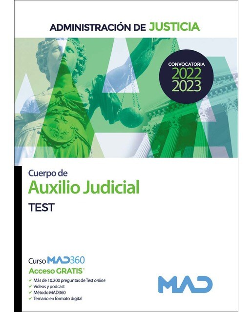 Cuerpo de Auxilio Judicial de la Administración de Justicia. Test