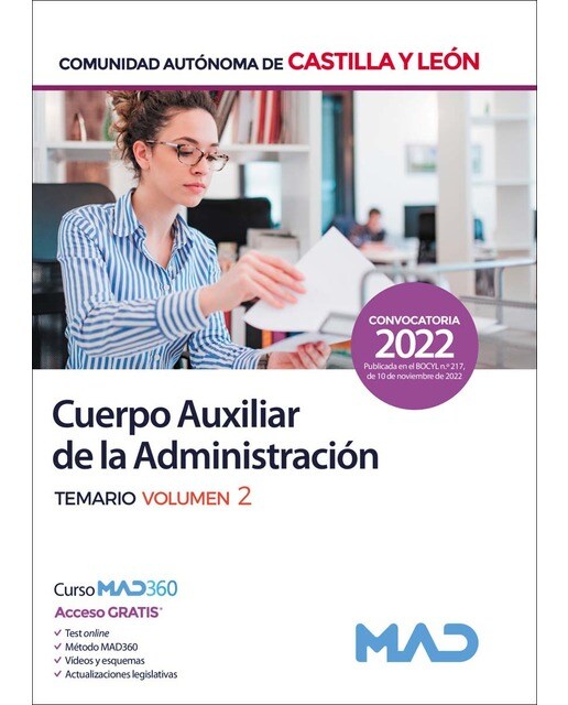 Cuerpo Auxiliar de la Administración de la Comunidad Autónoma de Castilla y León. Temario volumen 2