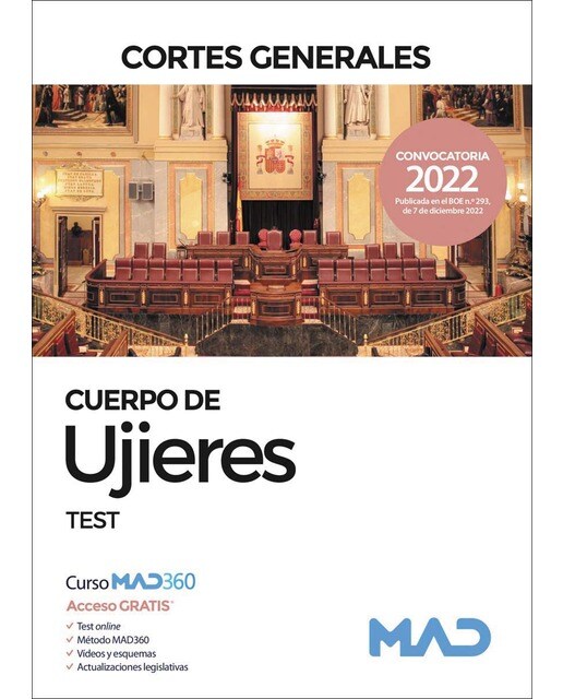 Imagen 0 de Cuerpo de Ujieres de las Cortes Generales. Test  (Tapa blanda)