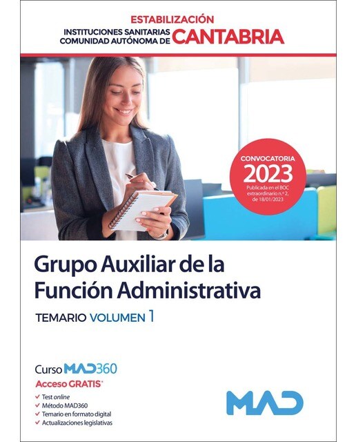 Grupo Auxiliar de la Función Administrativa . Temario volumen 1