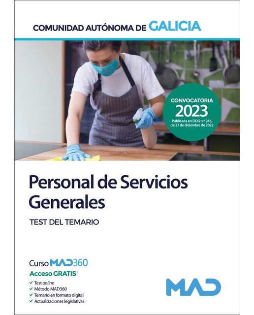 Escala de Personal de Servicios Generales de la Comunidad Autónoma de Galicia. Test