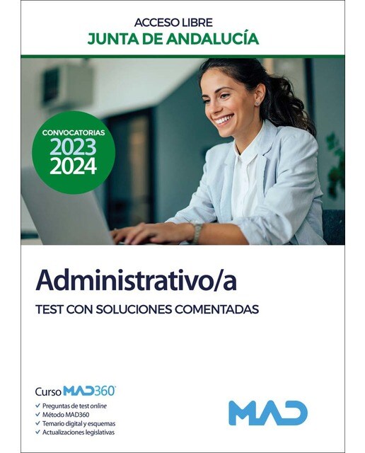 Administrativo-a de la Junta de Andalucía . Test con soluciones comentadas