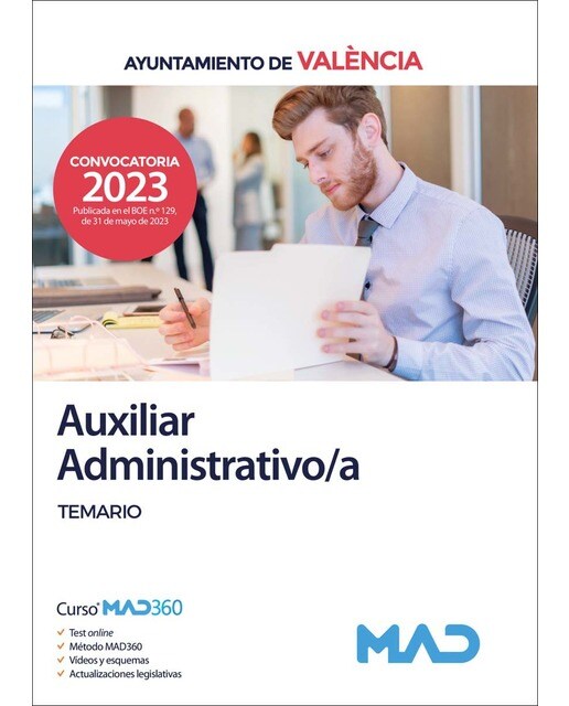 Auxiliar Administrativo-a del Ayuntamiento de Valencia. Temario