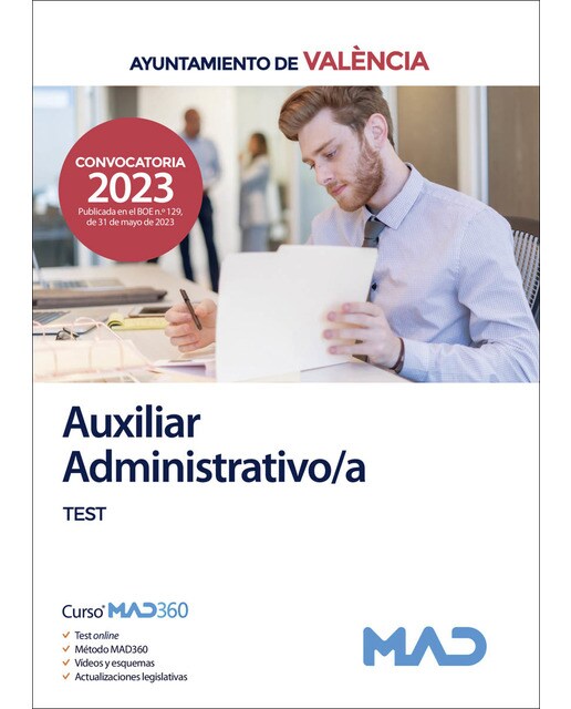 Auxiliar Administrativo-a del Ayuntamiento de València. Test