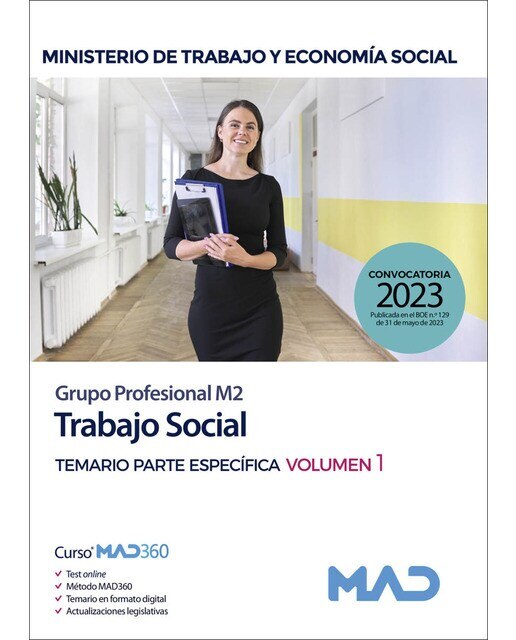 Trabajo Social Ministerio de Trabajo y Economía Social. Temario parte específica volumen 1