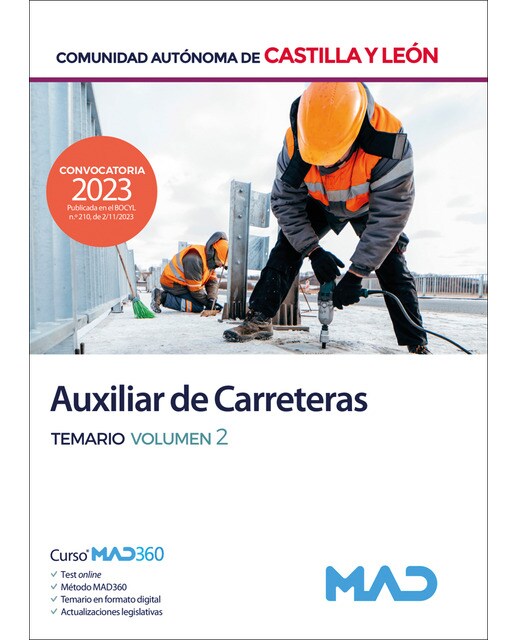 Auxiliar de Carreteras de la Administración de la Comunidad de Castilla y León. Temario volumen 2