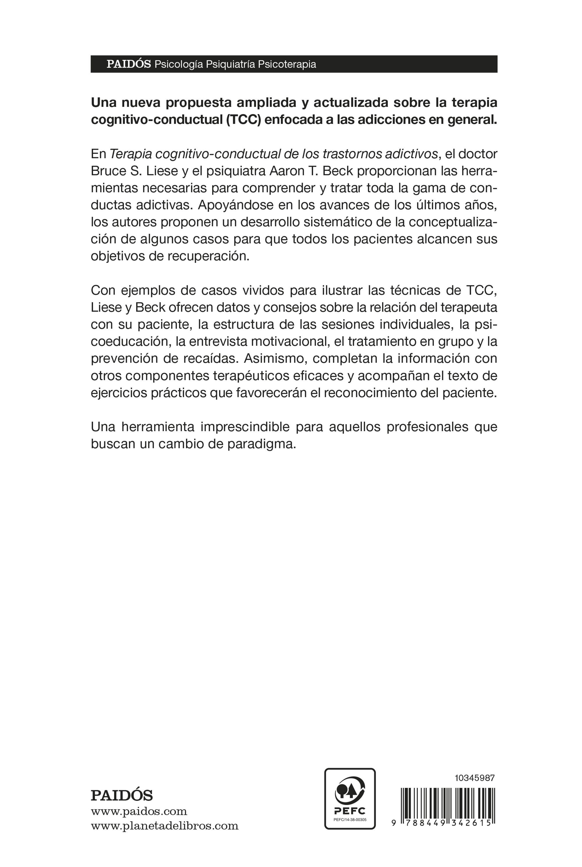 Terapia cognitivo-conductual de los trastornos adictivos (Capa mole com abas) 2